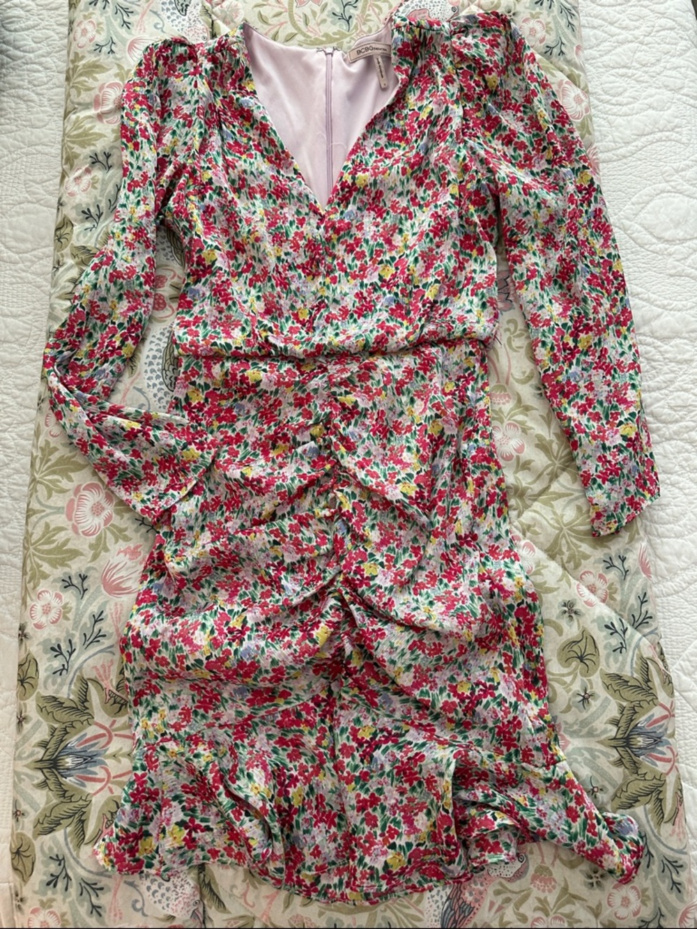 BCBGeneration Pink Floral Mini Dress